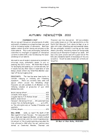 Autumn Newsletter 2010