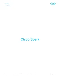 Cisco Spark Data Sheet