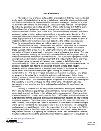Civic Humanism the Rediscovery of Ancient Texts and the Growing Belief