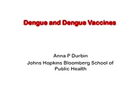 Dengue and Dengue Vaccines