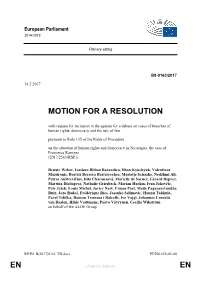 En En Motion for a Resolution