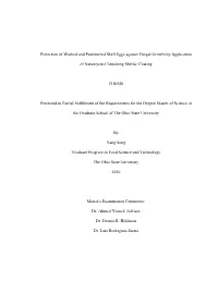 Protection of Washed and Pasteurized Shell Eggs Against Fungal Growth by Application of Natamycin-Containing Shellac Coating