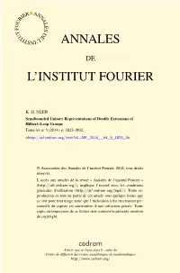 Semibounded Unitary Representations of Double Extensions of Hilbert–Loop Groups Tome 64, No 5 (2014), P