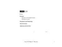 Ling 110 Chapter V: Structure 1 Introduction
