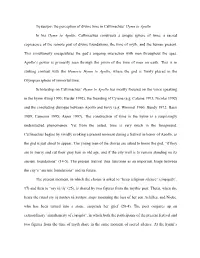 Ἱὴ Παιῆον: the Perception of Divine Time in Callimachus' Hymn to Apollo in His Hymn to Apollo, Callimachus Construc