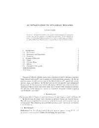 AN INTRODUCTION to DYNAMICAL BILLIARDS Contents 1