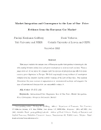 Market Integration and Convergence to the Law of One Price