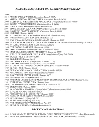 NORMAN And/Or NANCY BLAKE SOUND RECORDINGS