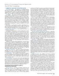 Notes to Consolidated Financial Statements the St. Paul Companies