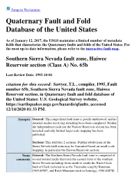 Quaternary Fault and Fold Database of the United States