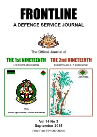 THE 1St NINETEENTH the 2Nd NINETEENTH 1/19 RNSWR ASSOCIATION 2/19 BATTALION A.I.F