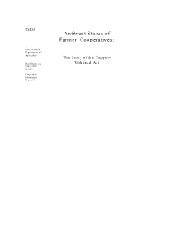Antitrust Status of Farmer Cooperatives