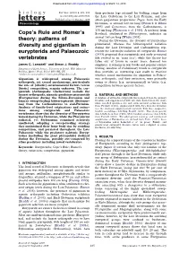 Cope's Rule and Romer's Theory: Patterns of Diversity and Gigantism