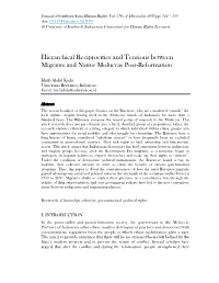 Hierarchical Reciprocities and Tensions Between Migrants and Native Moluccas Post-Reformation