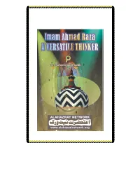 Imam Ahmad Raza a Versatile Thinker