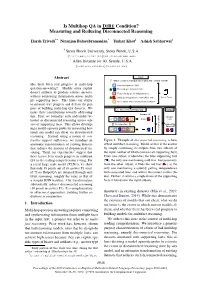 Is Multihop QA in DIRE Condition? Measuring and Reducing Disconnected Reasoning