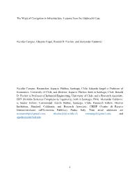 Lessons from the Odebrecht Case Nicolás Campos, Eduardo Engel