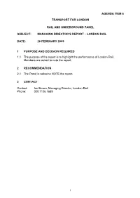 Managing Director's Report London Rail