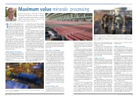 Maximum Value Minerals Processing