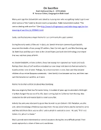On Sacrifice Rosh Hashanah Day 2 – 5775 (2014) R
