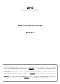 Spatial Adjustments of Furniture Industry Yingxin Wang