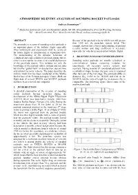 Atmospheric Re-Entry Analysis of Sounding Rocket Payloads