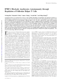 Cells Through Regulation of Follicular Helper T B7RP-1 Blockade