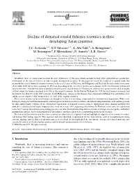 Decline of Demersal Coastal Fisheries Resources in Three Developing