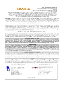 Draft Red Herring Prospectus
