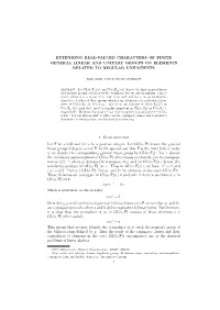Extending Real-Valued Characters of Finite General Linear and Unitary Groups on Elements Related to Regular Unipotents