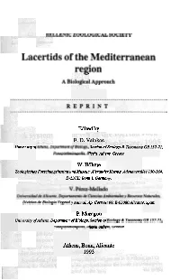 Lacertids of the Mediterranean Region AB 1 Approach