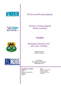 N4 Dromod Roosky Bypass Advance Archaeological Works Contract Faulties Ministerial Direction