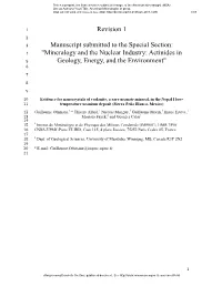Revision 1 Manuscript Submitted To