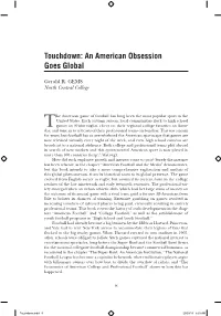 Touchdown: an American Obsession Goes Global
