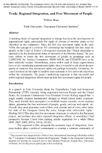 Trade, Regional Integration, and Free Movement of People