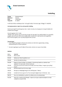 Grane Kommune Innkalling