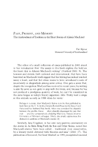 Past, Present, and Memory: the Ambivalence of Tradition in The