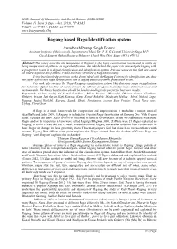 Ragang Based Raga Identification System