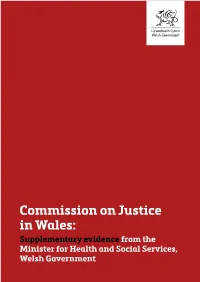 Supplementary Submission from the Minister for Health