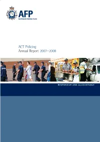 ACT Policing Annual Report 2007–2008