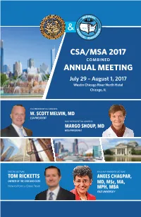 Csa/Msa 2017 Annual Meeting