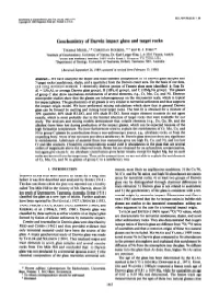Geochemistry of Darwin Impact Glass and Target Rocks