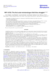 HIP 10725: the First Solar Twin/Analogue Field Blue Straggler