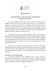MEDIA RELEASE Beyond Adjudication