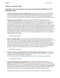 Responses to Comments in Italics. USEPA Region 6 Comments