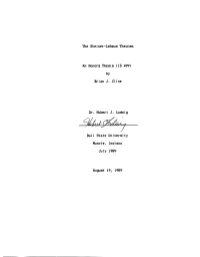 The Steiner-Lehmus Theorem an Honors Thesis