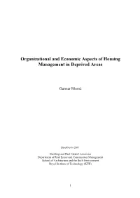 Essays on Real Estate Perspective Concerning the Socially Deprived