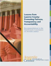 Lessons from Luzerne County: Promoting Fairness, Transparency and Accountability