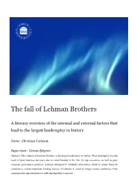 The Fall of Lehman Brothers