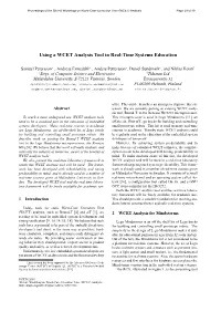 Using a WCET Analysis Tool in Real-Time Systems Education